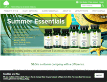 Tablet Screenshot of gandgvitamins.com